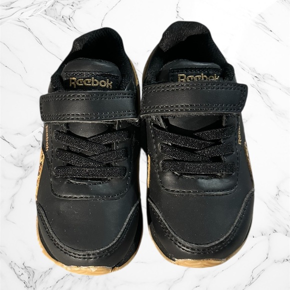 Reebok Classic Jogger 3.0 Sneaker Toddler Size 6 Black with Cheetah Print - Picture 3 of 4